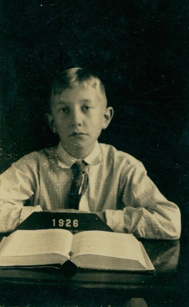 Hal Spoden in elementary school, 1926.